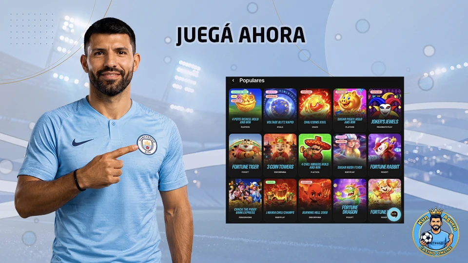 Tragamonedas y mesas del catálogo de Casino Kun Aguero